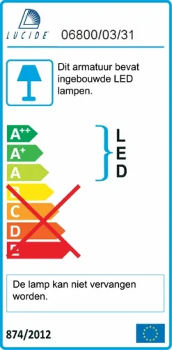 Lucide Joe Led Tafellamp - Wit -OASE Winkel 06800 03 31 dv