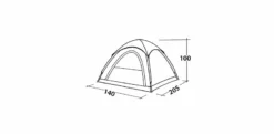 Easy Camp Comet 200 Koepeltent - 2 Personen 17 Easy Camp Comet 200 Koepeltent - 2 Personen -OASE Winkel 120338 comet 200 drawing perspective2