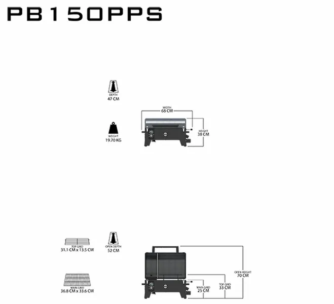 Pit Boss Navigator 150 Pellet Grill Barbecue 5 Pit Boss Navigator 150 Pellet Grill Barbecue - Afbeelding 5