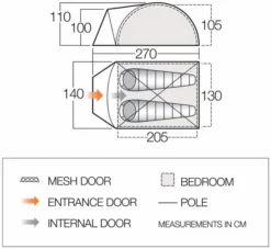 Vango Tay 200 Koepeltent - 2 Persoons - Groen 13 Vango Tay 200 Koepeltent - 2 Persoons - Groen -OASE Winkel 1900 1783 tay 200 1
