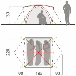 Vaude Campo Grande Koepeltent - 3-4 Persoons - Groen 7 Vaude Campo Grande Koepeltent - 3-4 Persoons - Groen -OASE Winkel 1900 1883 14225 g 5