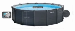 Intex Graphite Panel Pool - 478 X 124 Cm - Met Zandfilterpomp En Accessoires -OASE Winkel 26384gn zwembadformaat 1