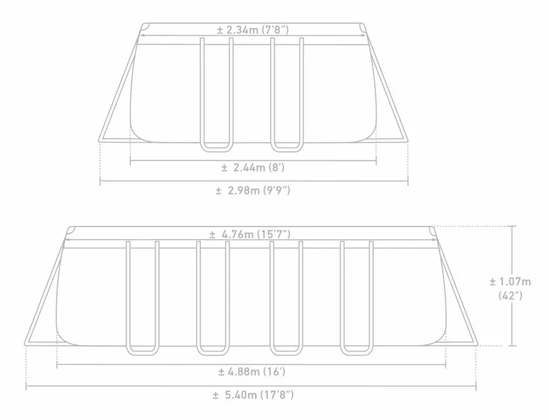 Intex Prism Frame Pool Greywood - 549 X 122 Cm – Met Filterpomp En Accessoires 8 Intex Prism Frame Pool Greywood - 549 X 122 Cm – Met Filterpomp En Accessoires - Afbeelding 8