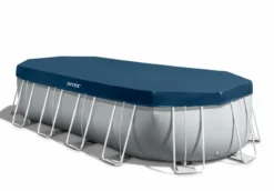 Intex Oval Prism Frame Pool - 610 X 305 X 122 Cm - Met Filterpomp En Accessoires -OASE Winkel 26798gn afdekzeil