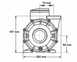 LX WP250 Spa Massagepomp 2,5 PK - 2 Speed -OASE Winkel 3770.3 1