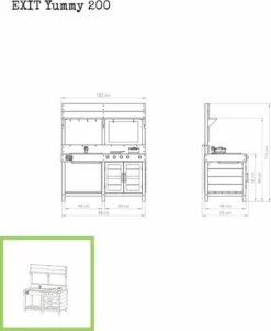 EXIT TOYS EXIT Yummy 200 Houten Speelkeuken Buiten -OASE Winkel 51.10.20.00 3