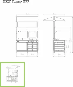 EXIT TOYS EXIT Yummy 300 Houten Speelkeuken Buiten -OASE Winkel 51.10.30.00 3