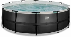 EXIT TOYS EXIT Black Leather Zwembad - 450 X 122 Cm - Met Zandfilterpomp En Trap -OASE Winkel 622 1200 exit 30 27 15 20 int 2