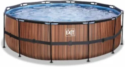 EXIT TOYS EXIT Wood Zwembad - 427 X 122 Cm - Met Zandfilterpomp En Trap -OASE Winkel 649 1200 exit 30 27 14 10 int 2