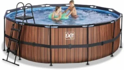 EXIT TOYS EXIT Wood Zwembad - 427 X 122 Cm - Met Zandfilterpomp En Trap -OASE Winkel 680 1200 exit 30 27 14 10 int 4