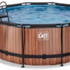 EXIT TOYS EXIT Wood Zwembad - 360 X 122 Cm - Met Zandfilterpomp En Trap