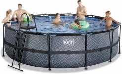 EXIT TOYS EXIT Stone Zwembad - 488 X 122 Cm - Met Zandfilterpomp En Trap -OASE Winkel 730 1200 exit 30 27 16 00 int 5