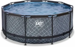 EXIT TOYS EXIT Stone Zwembad - 360 X 122 Cm - Met Zandfilterpomp En Trap -OASE Winkel 744 1200 exit 30 27 12 00 int 2
