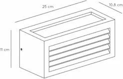 Lucide Dimo E27 Wandlamp - Antraciet -OASE Winkel 768 1200 27853 01 30 technical drawing