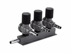 9mm Luchtverdeler Met Kraan - 3 Uitgangen