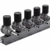 9mm Luchtverdeler Met Kraan - 5 Uitgangen