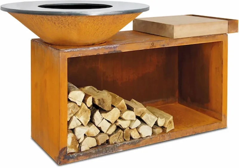 OFYR Island Corten 100 Teak Wood 1 OFYR Island Corten 100 Teak Wood