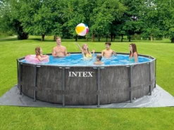 Intex Prism Frame Pool Greywood - 457 X 122 Cm – Met Filterpomp En Accessoires -OASE Winkel 900 1199 26742 inuse1 2020 300