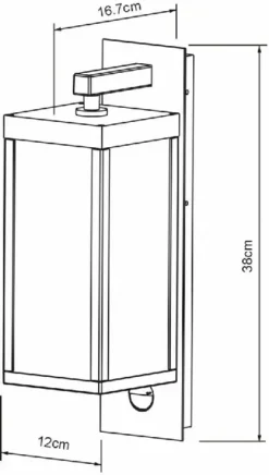 Lucide Clairette Led Wandlamp - Antraciet -OASE Winkel 900 510 28861 10 30 technical drawing
