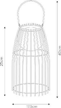 Lucide Fjara Led Tafellamp - Zwart -OASE Winkel 900 511 06801 01 30 technical drawing