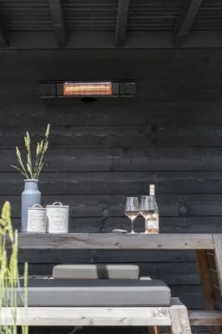 Eurom Heat And Beat Terrasverwarmer - Zwart -OASE Winkel 900 600 8713415334579 heat and beat black sfeer 1