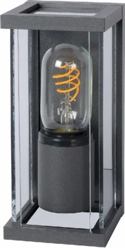 Lucide Claire Mini E27 Wandlamp - 1 Spot - Antraciet -OASE Winkel 900 601 27885 01 30 off