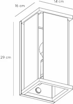 Lucide Claire E27 Wandlamp Met Sensor - Antraciet -OASE Winkel 900 633 27883 11 30 technical drawing