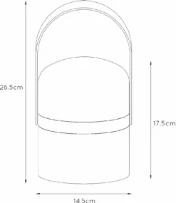 Lucide Joe Led Tafellamp - Wit -OASE Winkel 900 780 06800 03 31 technical drawing
