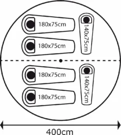 Bo-Camp Urban Outdoor Streeterville Bell Tent - 6 Persoons -OASE Winkel 900 825 4472500 08