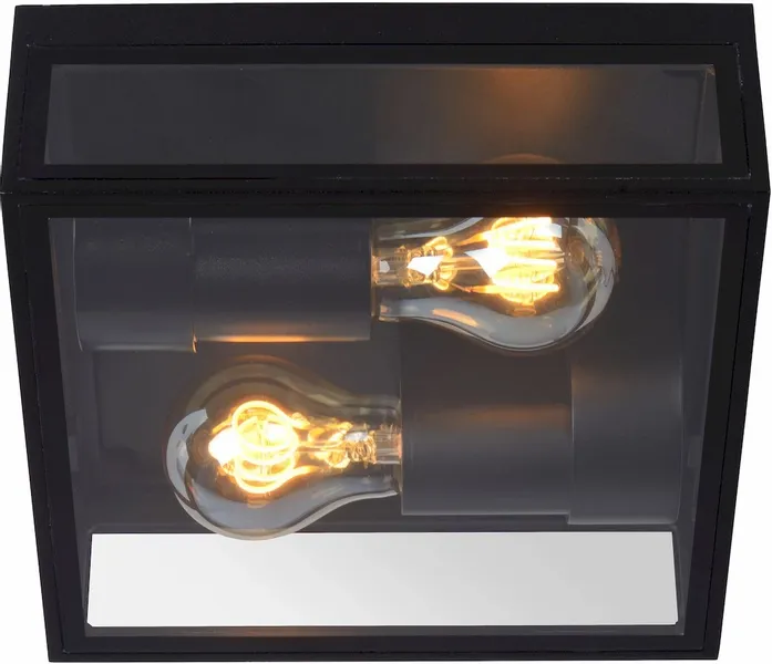 Lucide Dukan E27 Plafondlamp - Zwart 1 Lucide Dukan E27 Plafondlamp - Zwart