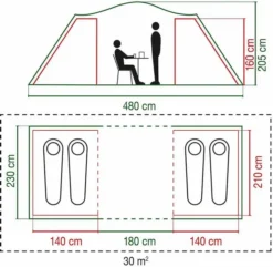 Coleman Spruce Falls 4 Vis-a-vis Tent - 4 Persoons -OASE Winkel 900 917 spruce falls 7