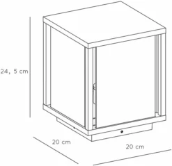 Lucide Claire E27 Sokkellamp - Vierkant - Antraciet -OASE Winkel 900 929 27883 25 30 technical drawing