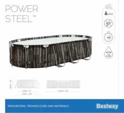 Bestway Power Steel Oval Zwembad - 610 X 366 X 122 Cm - Met Filterpomp En Accessoires -OASE Winkel 900 989 5611r 01 power steel