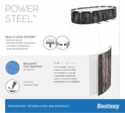 Bestway Power Steel Oval Zwembad - 610 X 366 X 122 Cm - Met Filterpomp En Accessoires -OASE Winkel 900 989 5611r 02 power steel