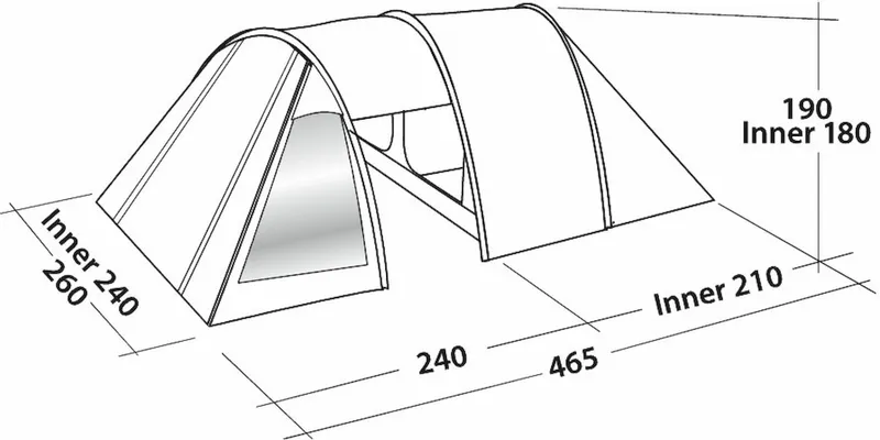 Easy Camp Galaxy 400 Steel Blue Tunneltent - 4 Personen 3 Easy Camp Galaxy 400 Steel Blue Tunneltent - 4 Personen - Afbeelding 3