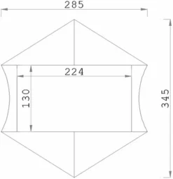 ESVO Sleedoorn Trekkerstent - 2 Personen -OASE Winkel 932 900 esvo sleedoorn tekening