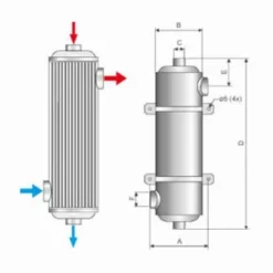 Pahlen Maxi-Flo MF 135 Zwembad Warmtewisselaar - RVS -OASE Winkel afmetingen pahlen rvs maxi flo warmtewisselaar zwembad