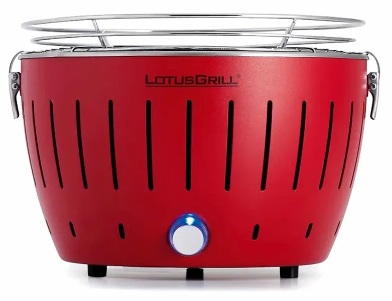 LotusGrill Mini Houtskoolbarbecue - Rood 1 LotusGrill Mini Houtskoolbarbecue - Rood