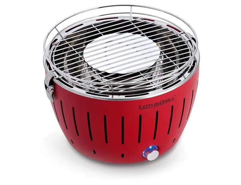 LotusGrill Mini Houtskoolbarbecue - Rood 2 LotusGrill Mini Houtskoolbarbecue - Rood - Afbeelding 2