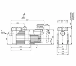 Speck Badu Prime Eco VS Variabele Zwembadpomp -OASE Winkel badu 90 doorsnede 1