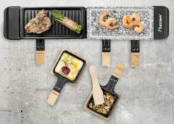 Bestron Raclette/Steengrill - 4 Personen -OASE Winkel bestron raclettesteengrill 4 personen 6