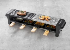 Bestron Raclette/Steengrill - 4 Personen -OASE Winkel bestron raclettesteengrill 4 personen 7