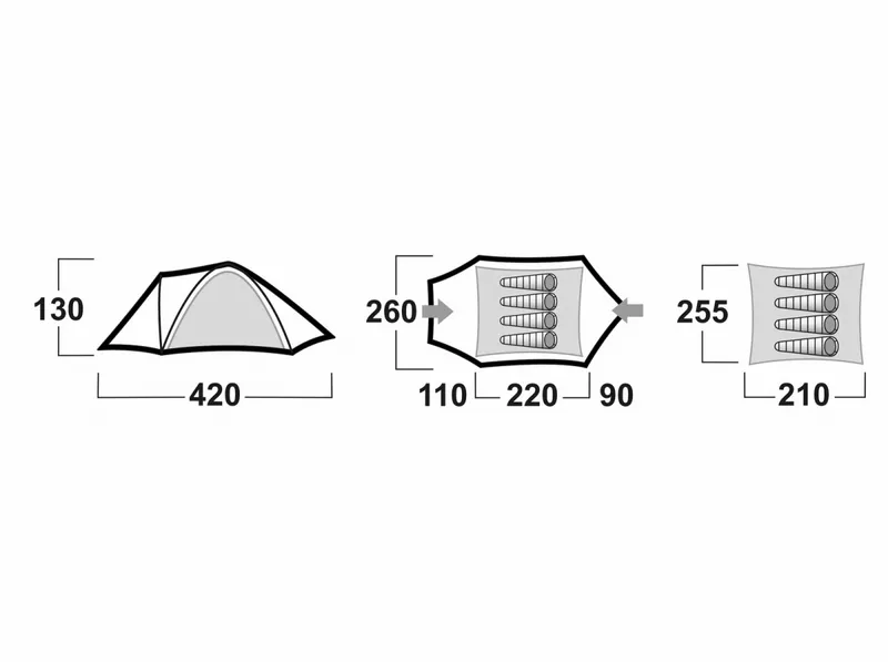 Husky Bizon Koepeltent - 4+ Persoons 11 Husky Bizon Koepeltent - 4+ Persoons - Afbeelding 11