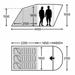 Kampa Brean 3 Air Opblaasbare Tunneltent - 3 Persoons 17 Kampa Brean 3 Air Opblaasbare Tunneltent - 3 Persoons -OASE Winkel brean3air 1