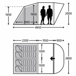 Kampa Brean 4 Air Opblaasbare Tunneltent - 4 Persoons 15 Kampa Brean 4 Air Opblaasbare Tunneltent - 4 Persoons -OASE Winkel brean4air