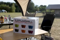 LotusGrill XL Hybrid Houtskoolbarbecue - Groen -OASE Winkel doos lotusgrill 3