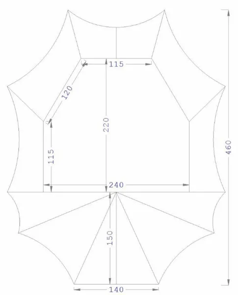ESVO Bedouin 240 Piramidetent - 3 Persoons 2 ESVO Bedouin 240 Piramidetent - 3 Persoons - Afbeelding 2