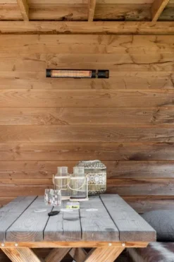 Eurom Golden 2000 Slim Terrasverwarmer -OASE Winkel eurom golden slim hotizontale montage