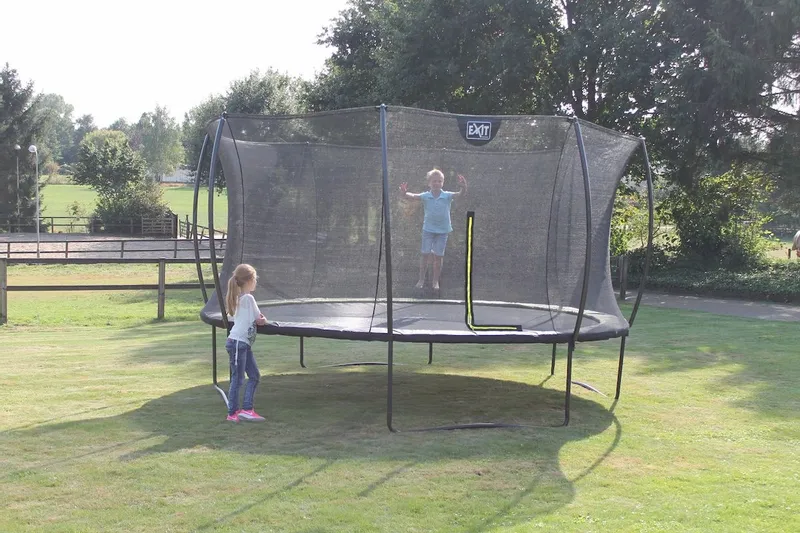EXIT TOYS Exit Silhouette Trampoline Met Net - Ø 427 Cm - Zwart 7 EXIT TOYS Exit Silhouette Trampoline Met Net - Ø 427 Cm - Zwart - Afbeelding 7