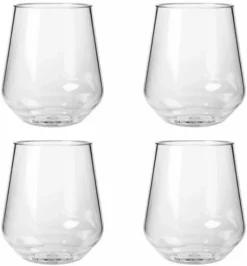 HappyGlass Lady Yoko Luxe Kunststof Drinkglas - 4 Stuks
